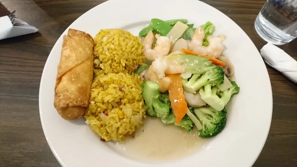 Two Egg Rolls with Fried Rice